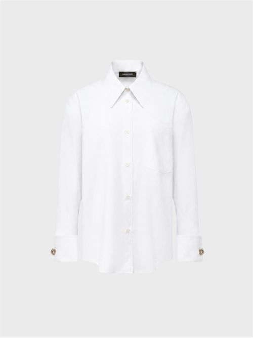 Camicia lunga in popeline con gemelli gioiello FABIANA FILIPPI | CAD226F693D65021
